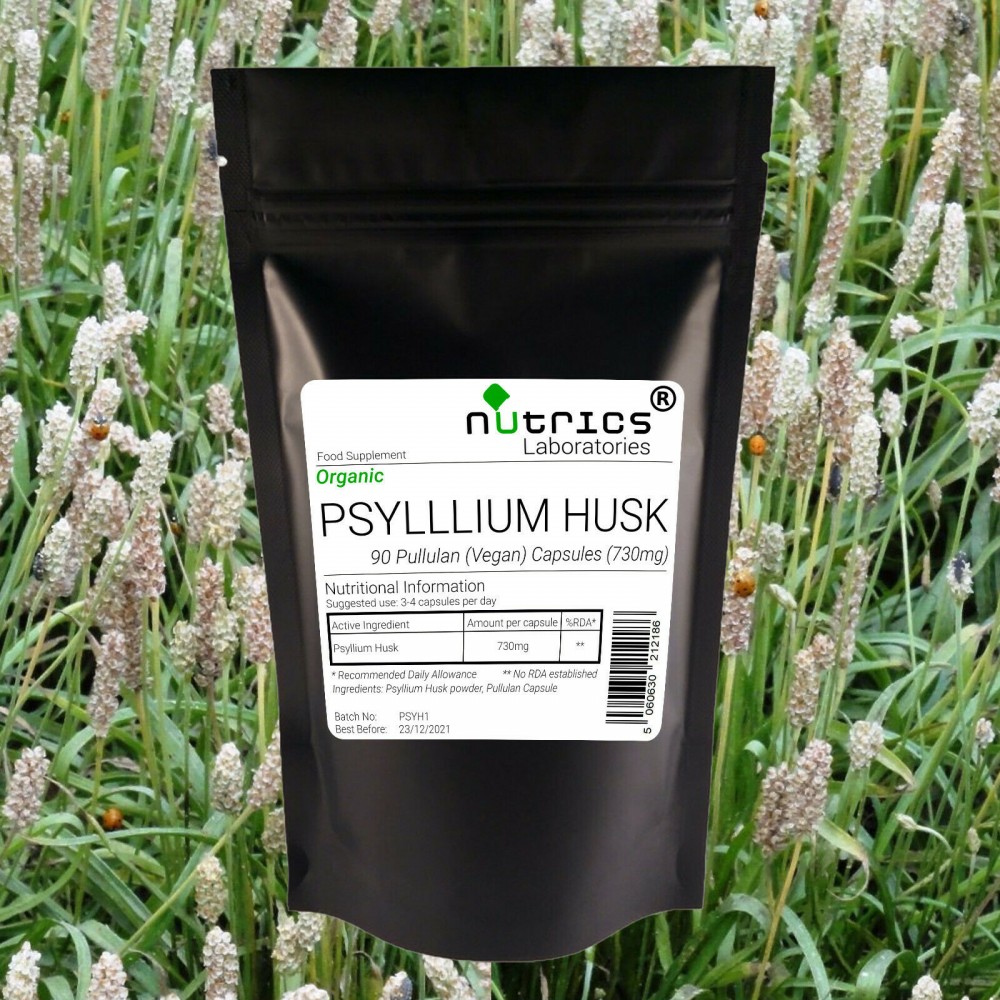 organic psyllium husk supplement vegan vegetarian powder tablets